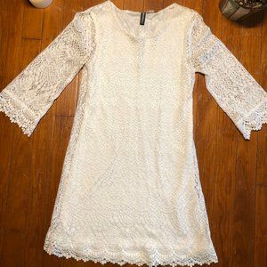 Cream Lacy Dress